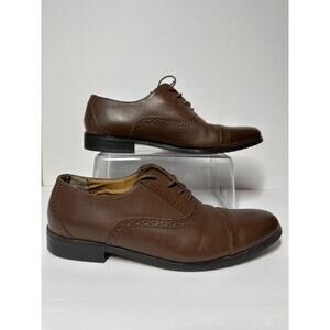 Penguin by Munsingwear OP Tip Oxford Leather Brown Dress Shoes Lace Up Size 11
